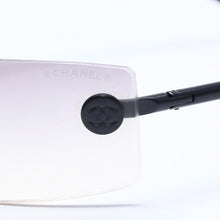 Load image into Gallery viewer, CHANEL シャネル サングラス アイウェア ボタンココマーク ココマーク リムレス ブラック グレー 美品 中古 4a005348