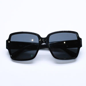 CHANEL シャネル スクエア シェイプ サングラス 5385-A c.501/6G サイズ61□17 140 ミラーレンズ ブラック ココマーク アイウェア 美品 中古 4a005347