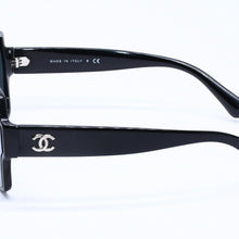 Load image into Gallery viewer, CHANEL シャネル スクエア シェイプ サングラス 5385-A c.501/6G サイズ61□17 140 ミラーレンズ ブラック ココマーク アイウェア 美品 中古 4a005347
