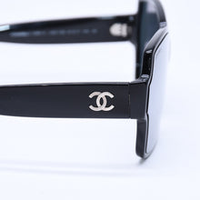 Load image into Gallery viewer, CHANEL シャネル スクエア シェイプ サングラス 5385-A c.501/6G サイズ61□17 140 ミラーレンズ ブラック ココマーク アイウェア 美品 中古 4a005347