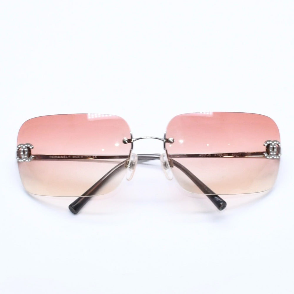 CHANEL シャネル サングラス アイウェア ラインストーン ココマーク ピンク 4017-D サイズ62◻︎17 120 美品 中古 4a005350