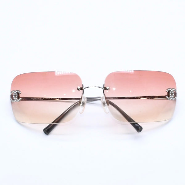 CHANEL シャネル サングラス アイウェア ラインストーン ココマーク ピンク 4017-D サイズ62◻︎17 120 美品 中古 4a005350