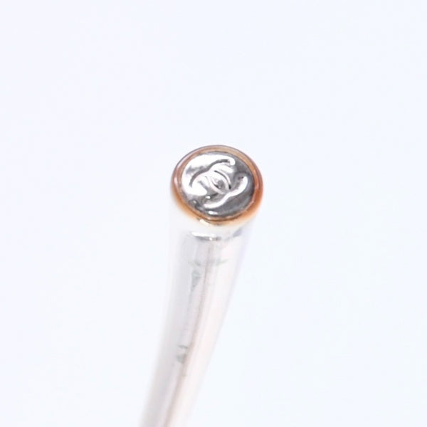 CHANEL シャネル リムレス サングラス 4017-D c.159/61 サイズ62□17 120 ココマーク ラインストーン グレー アイウェア シルバー金具 美品 中古 4a005349