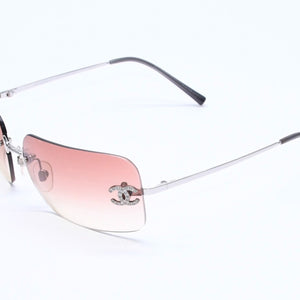 CHANEL シャネル サングラス アイウェア ラインストーン ココマーク ピンク 4017-D サイズ62◻︎17 120 美品 中古 4a005350