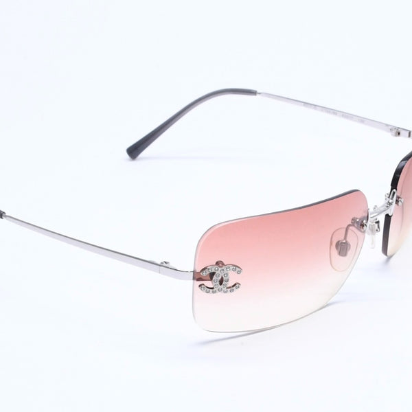CHANEL シャネル サングラス アイウェア ラインストーン ココマーク ピンク 4017-D サイズ62◻︎17 120 美品 中古 4a005350