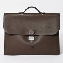 Load image into Gallery viewer, HERMES エルメス サック ア デペッシュ41 トリプル レザール ビジネスバッグ □R刻印 トゴ ショコラ 2014年製 シルバー金具 良品 中古 4a005050