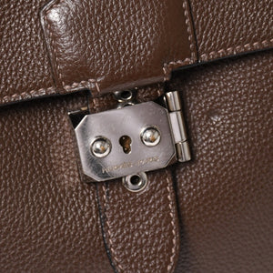 HERMES エルメス サック ア デペッシュ41 トリプル レザール ビジネスバッグ □R刻印 トゴ ショコラ 2014年製 シルバー金具 良品 中古 4a005050