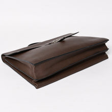 Load image into Gallery viewer, HERMES エルメス サック ア デペッシュ41 トリプル レザール ビジネスバッグ □R刻印 トゴ ショコラ 2014年製 シルバー金具 良品 中古 4a005050