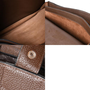 HERMES エルメス サック ア デペッシュ41 トリプル レザール ビジネスバッグ □R刻印 トゴ ショコラ 2014年製 シルバー金具 良品 中古 4a005050