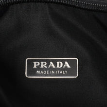 画像をギャラリービューアに読み込む, 極美品 PRADA プラダ ホーボー ハンドバッグ MV515 トライアングルロゴ 三角ロゴプレート ナイロン ブラック 中古 4a005357