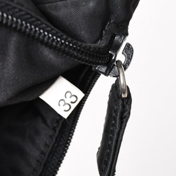 極美品 PRADA プラダ ホーボー ハンドバッグ MV515 トライアングルロゴ 三角ロゴプレート ナイロン ブラック 中古 4a005357