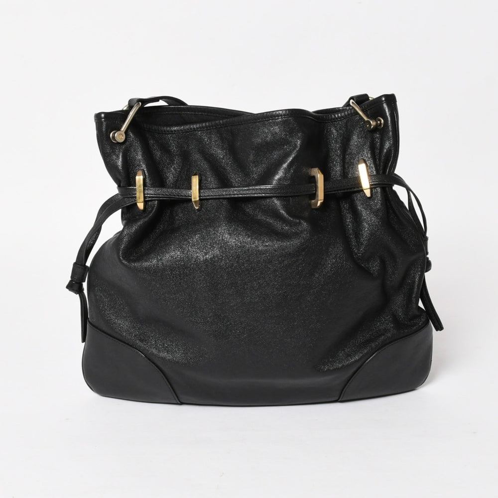 GUCCI グッチ ホースビット ショルダーバッグ ブラック ゴールド 602089 ゴールド金具 レザー 美品 中古 4a005390