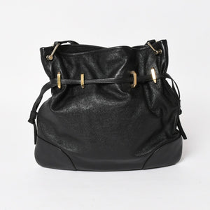 GUCCI グッチ ホースビット ショルダーバッグ ブラック ゴールド 602089 ゴールド金具 レザー 美品 中古 4a005390