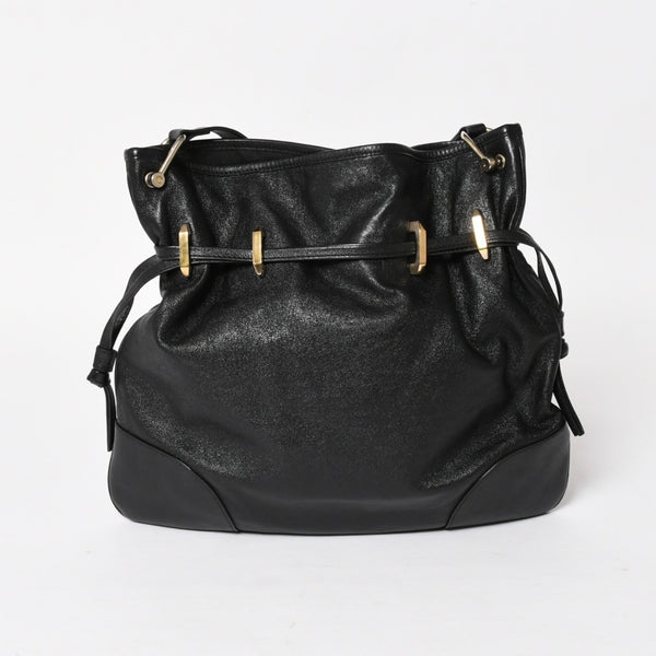 GUCCI グッチ ホースビット ショルダーバッグ ブラック ゴールド 602089 ゴールド金具 レザー 美品 中古 4a005390