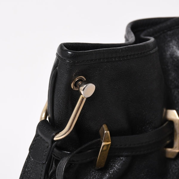 GUCCI グッチ ホースビット ショルダーバッグ ブラック ゴールド 602089 ゴールド金具 レザー 美品 中古 4a005390