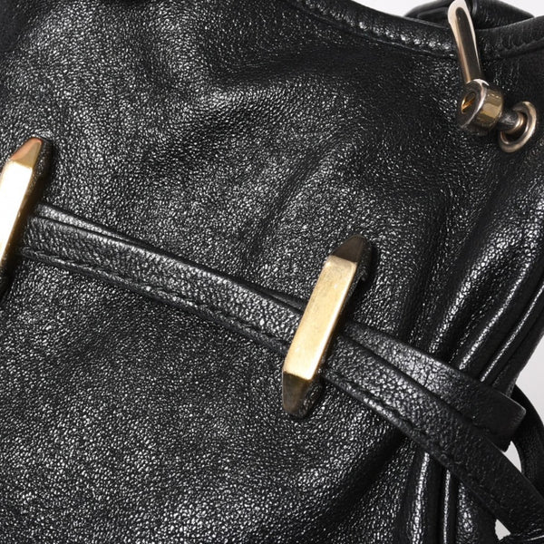 GUCCI グッチ ホースビット ショルダーバッグ ブラック ゴールド 602089 ゴールド金具 レザー 美品 中古 4a005390