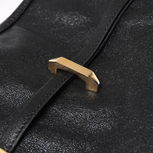 GUCCI グッチ ホースビット ショルダーバッグ ブラック ゴールド 602089 ゴールド金具 レザー 美品 中古 4a005390