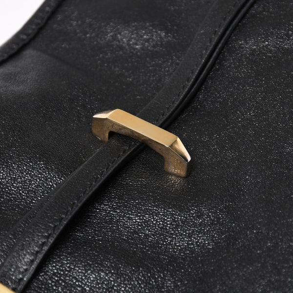 GUCCI グッチ ホースビット ショルダーバッグ ブラック ゴールド 602089 ゴールド金具 レザー 美品 中古 4a005390