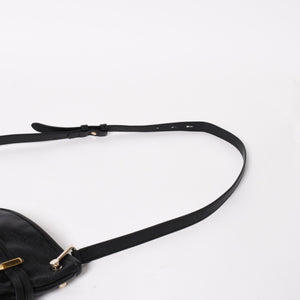 GUCCI グッチ ホースビット ショルダーバッグ ブラック ゴールド 602089 ゴールド金具 レザー 美品 中古 4a005390