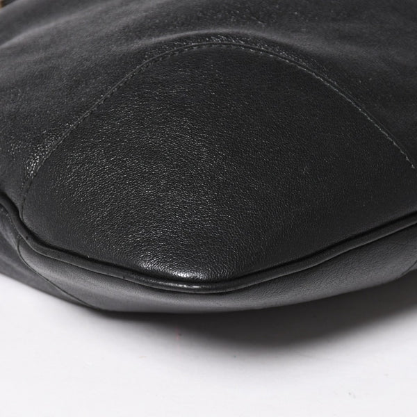 GUCCI グッチ ホースビット ショルダーバッグ ブラック ゴールド 602089 ゴールド金具 レザー 美品 中古 4a005390