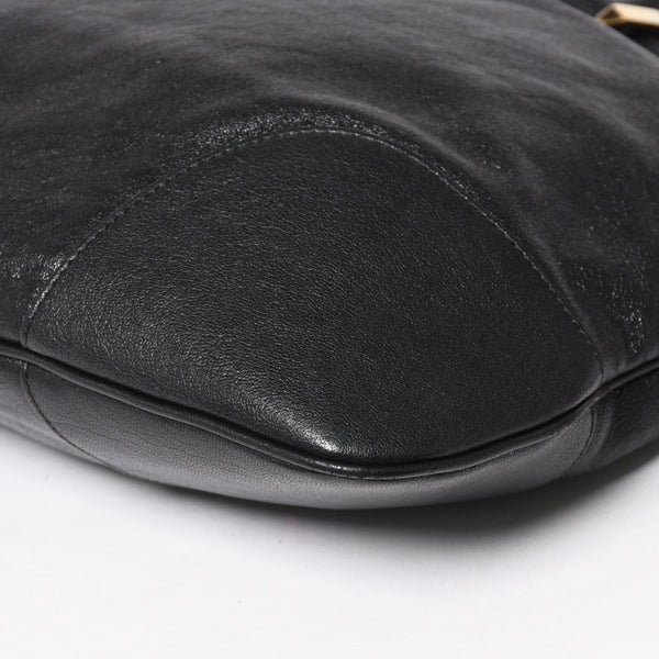 GUCCI グッチ ホースビット ショルダーバッグ ブラック ゴールド 602089 ゴールド金具 レザー 美品 中古 4a005390