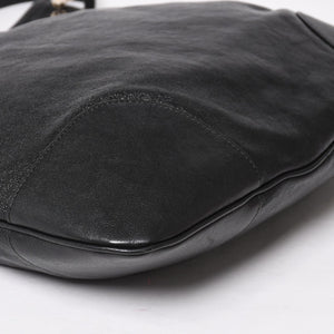 GUCCI グッチ ホースビット ショルダーバッグ ブラック ゴールド 602089 ゴールド金具 レザー 美品 中古 4a005390