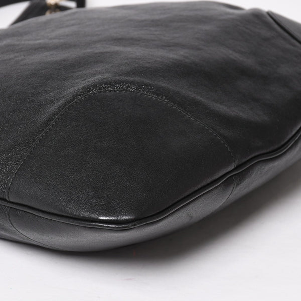 GUCCI グッチ ホースビット ショルダーバッグ ブラック ゴールド 602089 ゴールド金具 レザー 美品 中古 4a005390
