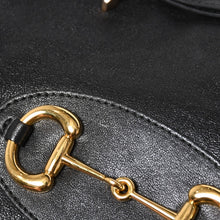 画像をギャラリービューアに読み込む, GUCCI グッチ ホースビット ショルダーバッグ ブラック ゴールド 602089 ゴールド金具 レザー 美品 中古 4a005390