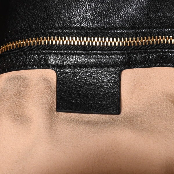 GUCCI グッチ ホースビット ショルダーバッグ ブラック ゴールド 602089 ゴールド金具 レザー 美品 中古 4a005390