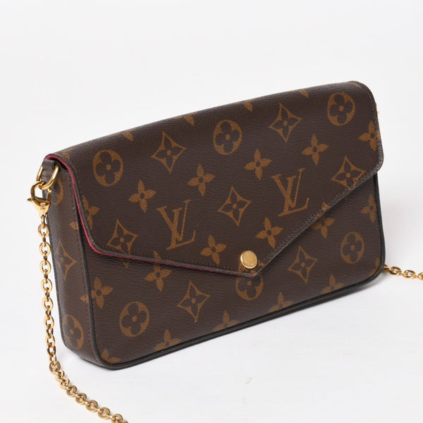 極美品 LOUIS VUITTON ルイヴィトン ショルダーバッグ M81876 ポシェットフェリシー モノグラム 中古 4a005246