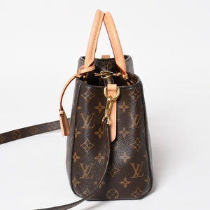 新品同様 LOUIS VUITTON ルイヴィトン モンテーニュBB モノグラム ハンドバッグ M41055 ブラウン 中古 4a005304