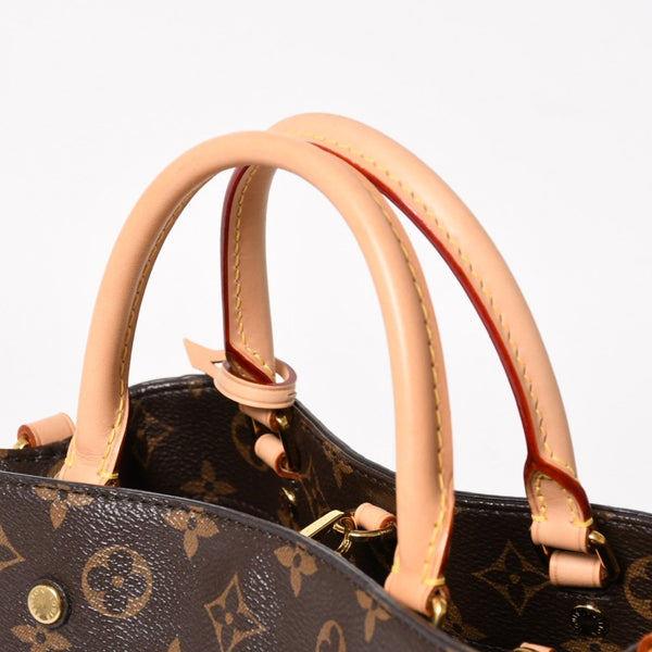 新品同様 LOUIS VUITTON ルイヴィトン モンテーニュBB モノグラム ハンドバッグ M41055 ブラウン 中古 4a005304
