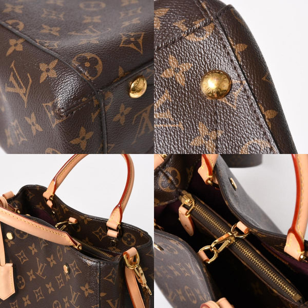 新品同様 LOUIS VUITTON ルイヴィトン モンテーニュBB モノグラム ハンドバッグ M41055 ブラウン 中古 4a005304