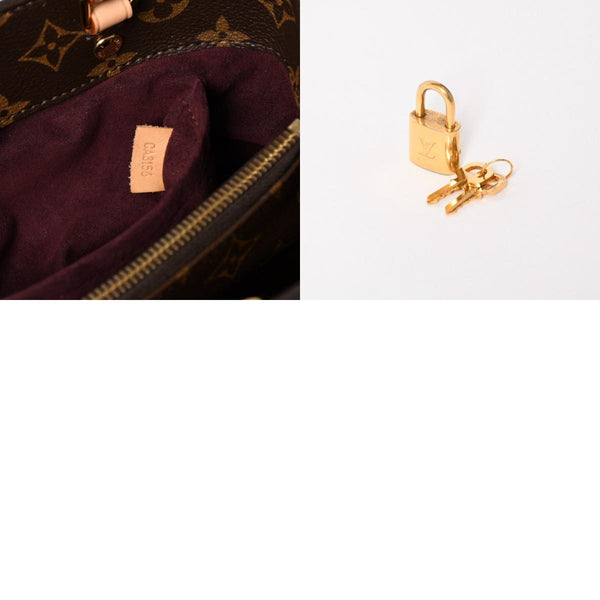 新品同様 LOUIS VUITTON ルイヴィトン モンテーニュBB モノグラム ハンドバッグ M41055 ブラウン 中古 4a005304