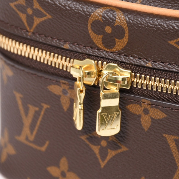 新品同様 LOUIS VUITTON ルイヴィトン ニース ナノ バニティバッグ ハンドバッグ M44936 モノグラム ブラウン 中古 4a005307