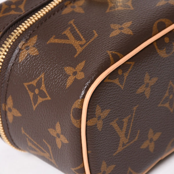 新品同様 LOUIS VUITTON ルイヴィトン ニース ナノ バニティバッグ ハンドバッグ M44936 モノグラム ブラウン 中古 4a005307