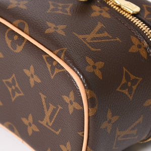 新品同様 LOUIS VUITTON ルイヴィトン ニース ナノ バニティバッグ ハンドバッグ M44936 モノグラム ブラウン 中古 4a005307