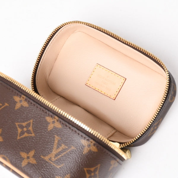 新品同様 LOUIS VUITTON ルイヴィトン ニース ナノ バニティバッグ ハンドバッグ M44936 モノグラム ブラウン 中古 4a005307