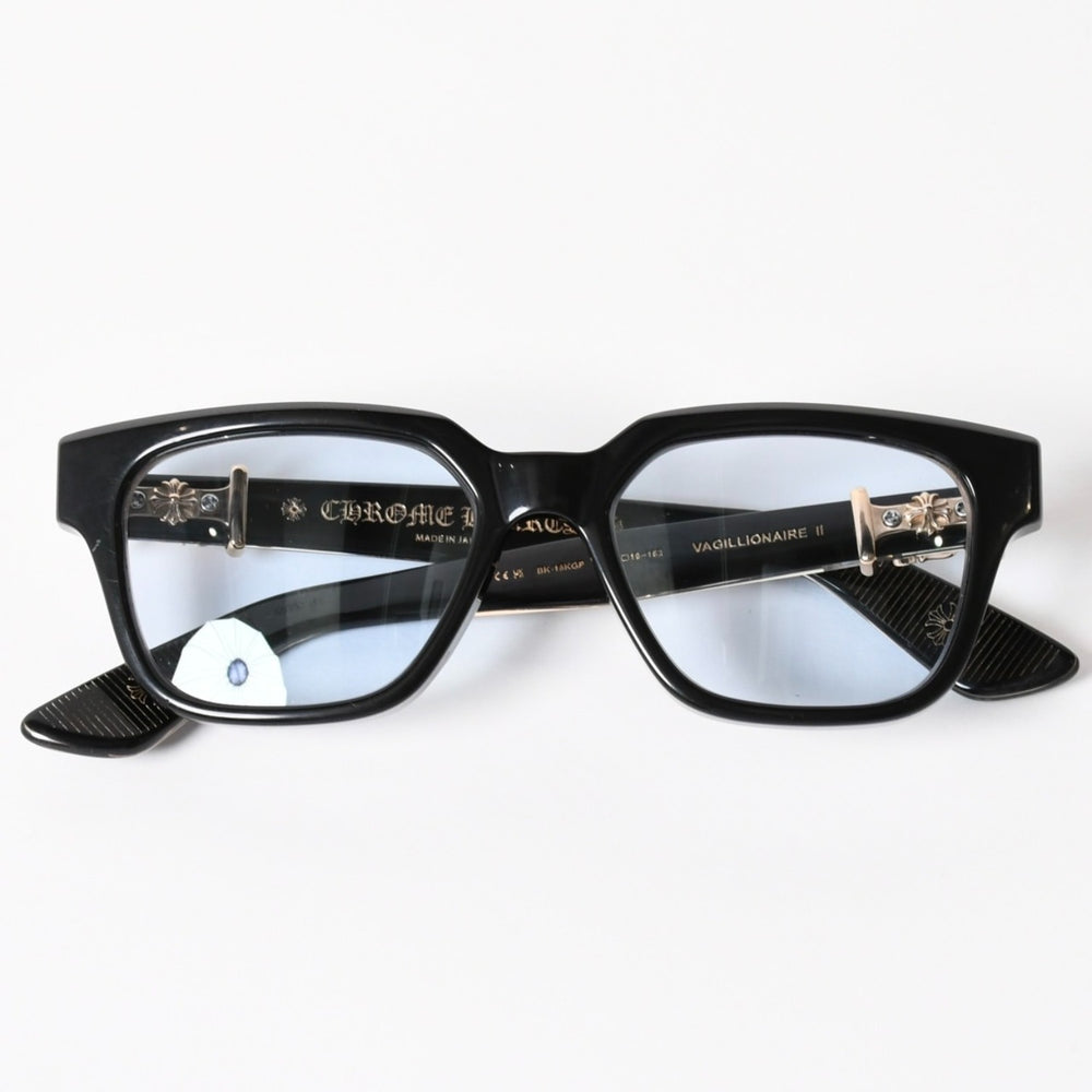 CHROME HEARTS クロムハーツ VAGILLIONAIRE Ⅱ ヴァジリオネア Ⅱ サングラス サイズ54□19-152 ダガー装飾 18KGP 美品 中古 4a005385