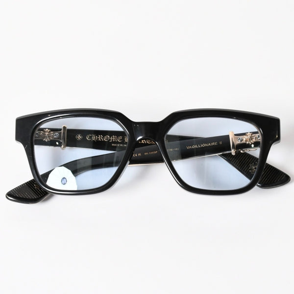 CHROME HEARTS クロムハーツ VAGILLIONAIRE Ⅱ ヴァジリオネア Ⅱ サングラス サイズ54□19-152 ダガー装飾 18KGP 美品 中古 4a005385