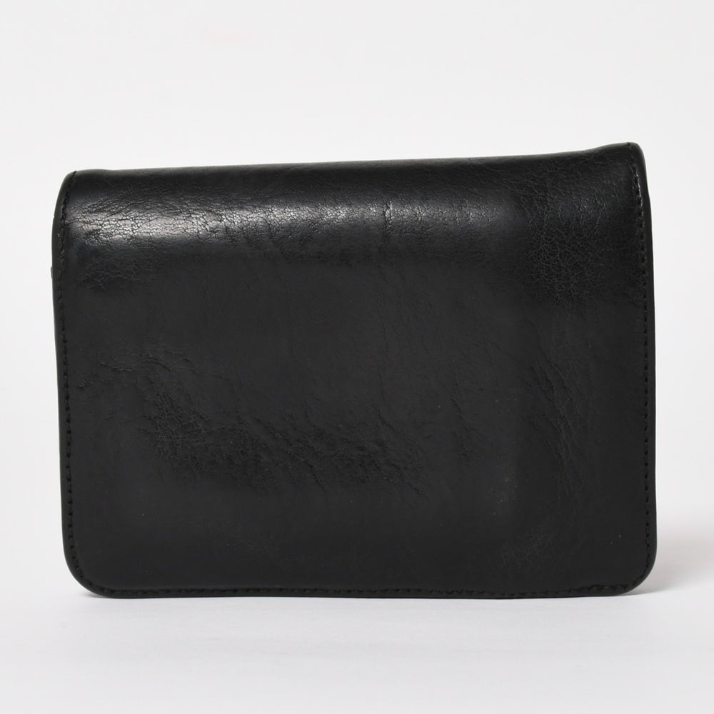 CHROME HEARTS WALLET JOEY Joey Wallet Bifold Wallet Dagger Zip Scroll Label Black Good Condition Used 4a005389