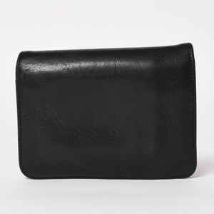 CHROME HEARTS クロムハーツ WALLET JOEY ジョーイウォレット 二つ折り財布 ダガージップ スクロールラベル ブラック 美品 中古 4a005389