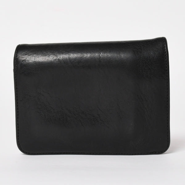 CHROME HEARTS クロムハーツ WALLET JOEY ジョーイウォレット 二つ折り財布 ダガージップ スクロールラベル ブラック 美品 中古 4a005389