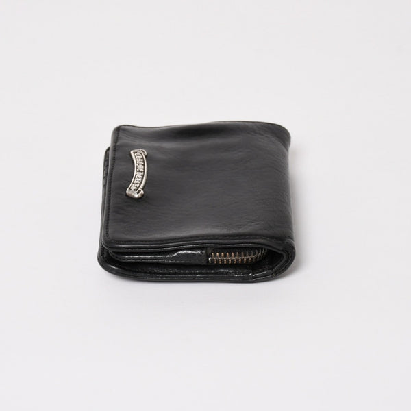 CHROME HEARTS クロムハーツ WALLET JOEY ジョーイウォレット 二つ折り財布 ダガージップ スクロールラベル ブラック 美品 中古 4a005389