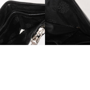CHROME HEARTS クロムハーツ WALLET JOEY ジョーイウォレット 二つ折り財布 ダガージップ スクロールラベル ブラック 美品 中古 4a005389
