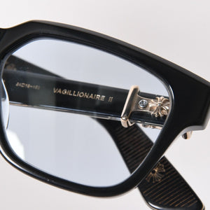 CHROME HEARTS クロムハーツ VAGILLIONAIRE Ⅱ ヴァジリオネア Ⅱ サングラス サイズ54□19-152 ダガー装飾 18KGP 美品 中古 4a005385