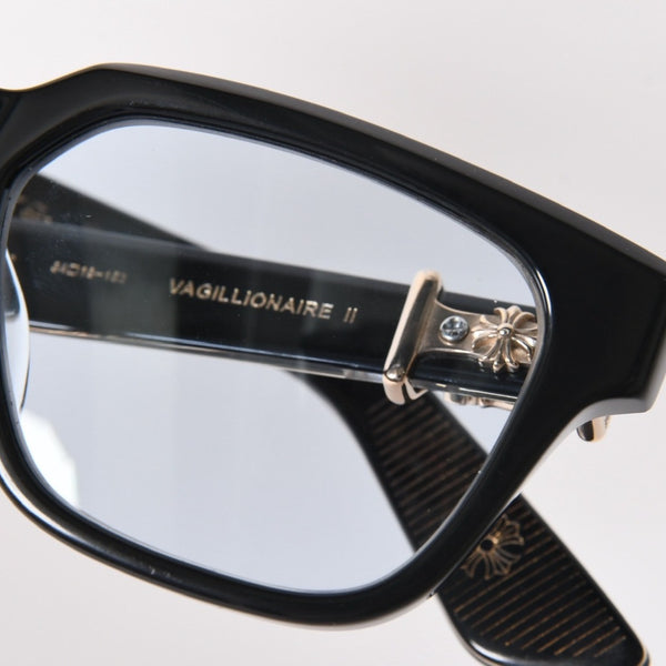 CHROME HEARTS クロムハーツ VAGILLIONAIRE Ⅱ ヴァジリオネア Ⅱ サングラス サイズ54□19-152 ダガー装飾 18KGP 美品 中古 4a005385