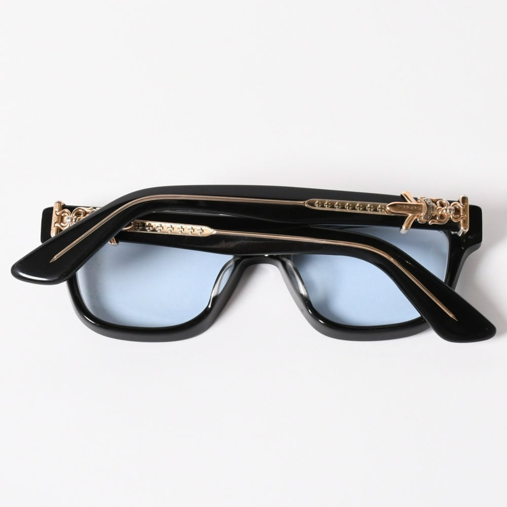 CHROME HEARTS クロムハーツ VAGILLIONAIRE Ⅱ ヴァジリオネア Ⅱ サングラス サイズ54□19-152 ダガー装飾 18KGP 美品 中古 4a005385