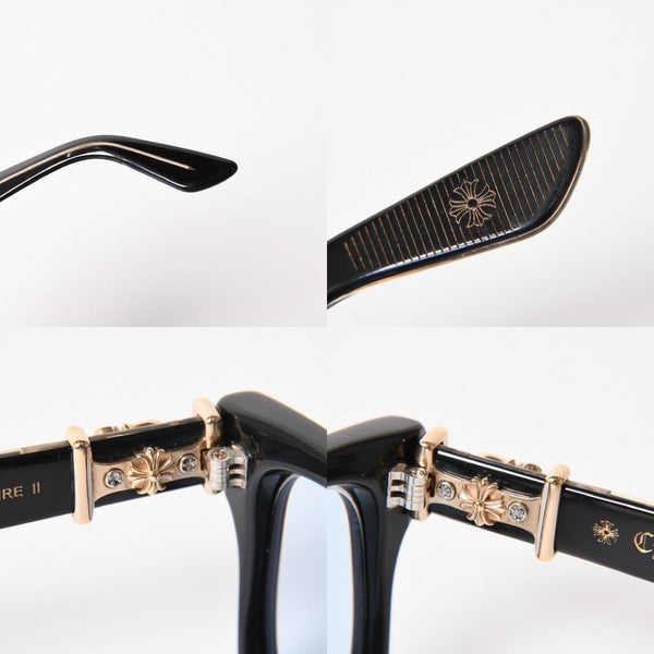 CHROME HEARTS クロムハーツ VAGILLIONAIRE Ⅱ ヴァジリオネア Ⅱ サングラス サイズ54□19-152 ダガー装飾 18KGP 美品 中古 4a005385