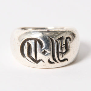 CHROME HEARTS SEAL STAMP CH Seal Stamp Ring Ring Weight Approx. 17.77g Size 17 Sterling Silver Good Condition Used 4a005393